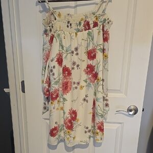 Floral Sundress with Red and Yellow Flowers